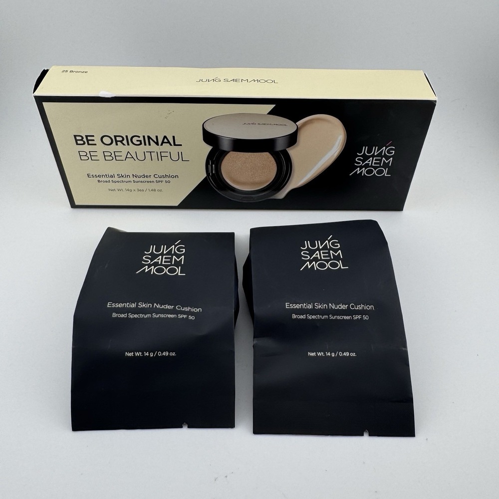 Jung Saem Mool Essential Skin Nuder Cushion Set of 2 Refills 25 Bronze